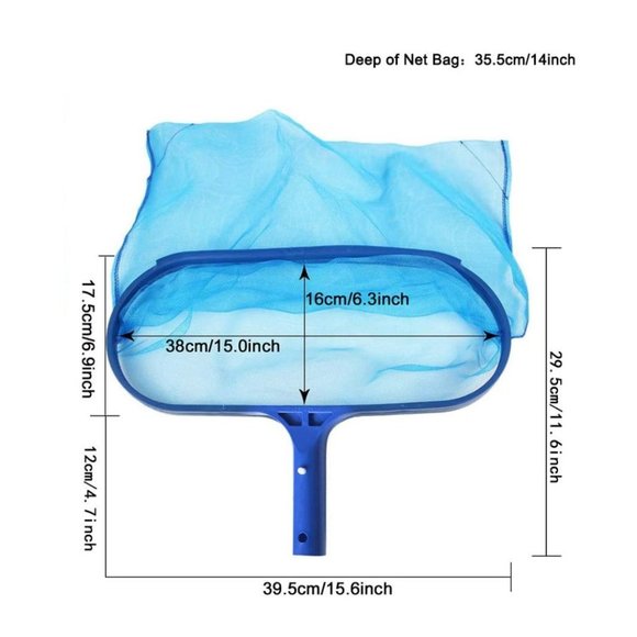 Swimming Pool Skimmer Net With Deep Bag Leaf Skimmer Net Fine Mesh - Picture 3 of 7